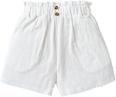 Girls Shorts Summer Casual Elastic Waist Shorts with Pockets 4Y-12Y in Saudi Arabia
