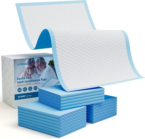 Bed Pads Disposable Adult 36"x48" 30 Count, Extra Large Heavy Duty Incontinence Underpads, Ultra Absorbent & Leakproof Chux Pads, Professional Protective Pee Pads for Seniors, Adults & Pets in Saudi Arabia