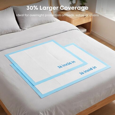 Bed Pads Disposable Adult 36"x48" 30 Count, Extra Large Heavy Duty Incontinence Underpads, Ultra Absorbent & Leakproof Chux Pads, Professional Protective Pee Pads for Seniors, Adults & Pets in Saudi Arabia