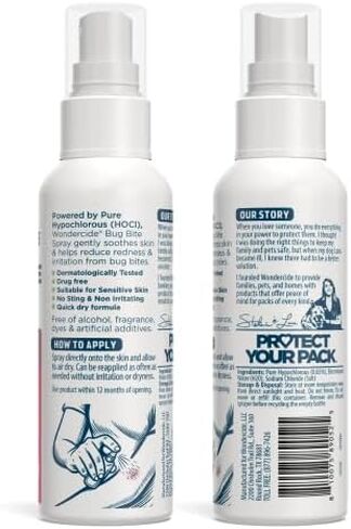 Wondercide - Bug Bite Spray - Helps Calm Skin and Reduce Redness After Insect Bites - No Sting, Fragrance Free - Powered by Pure Hypochlorous (HOCl) - 2 oz (3 Pack) in Saudi Arabia