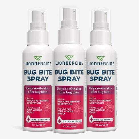 Wondercide - Bug Bite Spray - Helps Calm Skin and Reduce Redness After Insect Bites - No Sting, Fragrance Free - Powered by Pure Hypochlorous (HOCl) - 2 oz (3 Pack) in Saudi Arabia