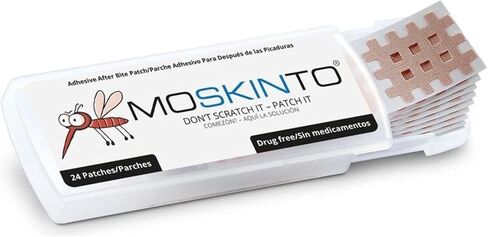 Moskinto, The Original, Itch-Relief Patch, Mosquito Bite Patches for Kids & Adults, Instant Relief Natural Stickers to Reduce After-Bite Itching, Safe for Kids, Travel Pack, Pack of 15, 360 Count in Saudi Arabia
