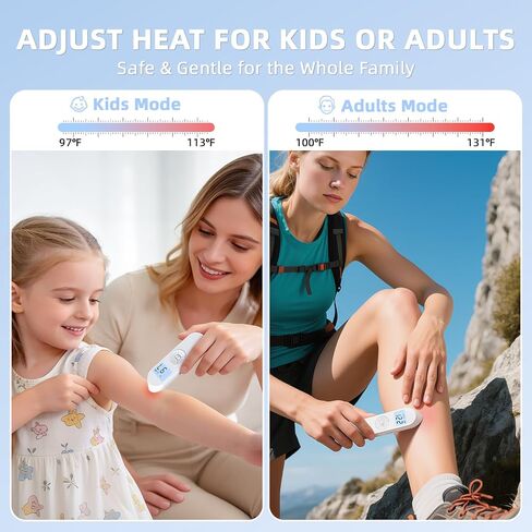 Electric Mosquito Bite Itch Relief Tool with Precise Temperature Control & LED Display,Portable Heat Pulse Itch Healer for Bug Bites and Bee Stings, Chemical-Free, USB Rechargeable in Saudi Arabia