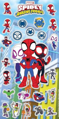 Spidey and His Amazing Friends Backpack and Lunchbox - Bundle with 16" Spiderman Backpack, Lunch Box, Water Bottle, Stickers, More | Spidey School Bag for Boys, Kids in Kuwait