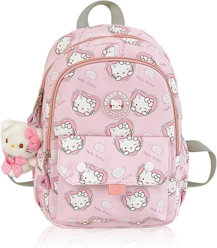 trettitre Backpack Cute Kitty Student Schoolbag Cartoon Casual Travel Bag for Boys and Girls School Season Backpack (pink4) in Saudi Arabia