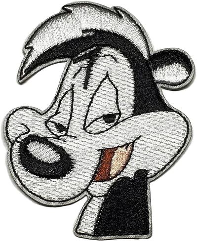 Looney Tunes Pepe Le Pew Character 2 3/4" Tall Iron On Patch in Kuwait