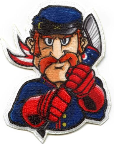Columbus Ohio Blue Jacket Soldier FotoPatch Mascot Hockey Parody Embroidery Iron On in Kuwait