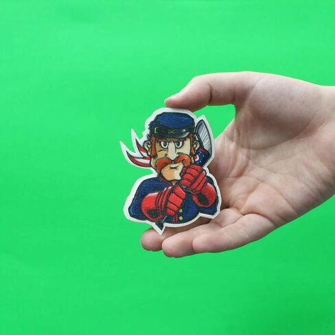Columbus Ohio Blue Jacket Soldier FotoPatch Mascot Hockey Parody Embroidery Iron On in Kuwait