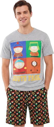 Get Trend South Park Mens Pajama Set, Soft Summer PJs, Lightweight Sleepwear, Soft, Breathable Sleep Set with Pockets, XS-3XL in Saudi Arabia