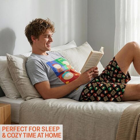 Get Trend South Park Mens Pajama Set, Soft Summer PJs, Lightweight Sleepwear, Soft, Breathable Sleep Set with Pockets, XS-3XL in Saudi Arabia