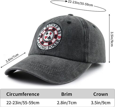 Goyklrb I'd Rather be Playing Poker Hat for Men, Funny Adjustable Cotton Embroidered Poker Player Gifts Baseball Cap in Saudi Arabia