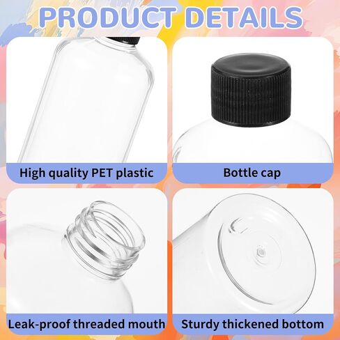 28 PCS Empty Plastic Sensory Bottles with Lids 10oz/300ml Clear Leakproof Drink Containers Reusable Water Bottles Decorative for Crafts, DIY Sensory Play, Juice, Party & Calm Down Corner Supplies in Saudi Arabia