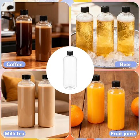 28 PCS Empty Plastic Sensory Bottles with Lids 10oz/300ml Clear Leakproof Drink Containers Reusable Water Bottles Decorative for Crafts, DIY Sensory Play, Juice, Party & Calm Down Corner Supplies in Saudi Arabia
