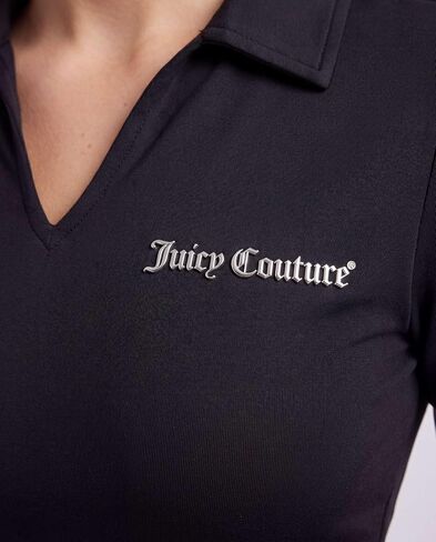Juicy Couture Women's Cropped Polo Shirts Short Sleeve V Neck Dry Fit Golf Athletic Workout Gym Crop Top Collared Trendy Tops in Kuwait