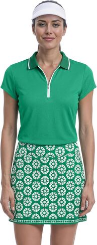 Izod Women's Shirt Performance Stretch Golf Collared Cap Sleeve in Kuwait