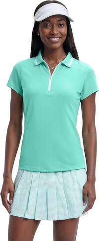 Izod Women's Shirt Performance Stretch Golf Collared Cap Sleeve in Kuwait