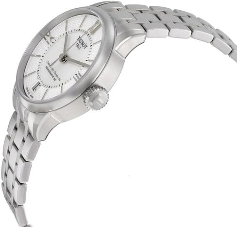 ساعة تيسوت للنساء Tissot Chemin des Tourelles Powermatic 80 Lady 316L بهيكل من الفولاذ المقاوم للصدأ أوتوماتيكية، رمادي، ستانلس ستيل، 16 (T0992071111800) in Kuwait