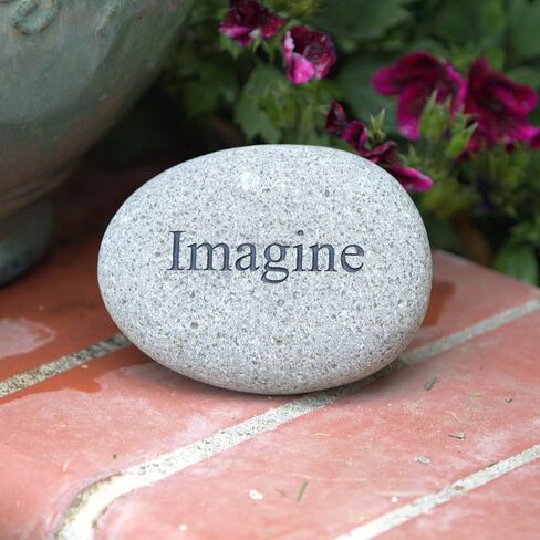 Imagine Engraved StoneInspirational Sandblast, Perfect Gorgeous Unique Gift Ideas, Natural Beach Pebble Rock in Saudi Arabia