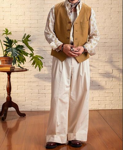 Vintage Men's Linen Lightweight Vest Casual Cotton Linen Blend Classic Design Groomsmen Waistcoat Summer in Saudi Arabia
