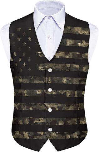 TOADDITDO V- Neck Suit Vest for Men Business Formal Dress Waistcoat Button Down Vests for Tuxedo in Saudi Arabia