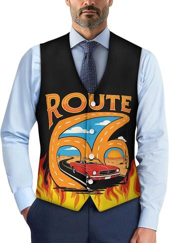 TOADDITDO V- Neck Suit Vest for Men Business Formal Dress Waistcoat Button Down Vests for Tuxedo in Saudi Arabia