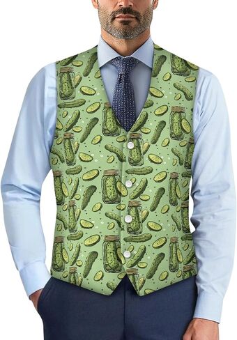 TOADDITDO V- Neck Suit Vest for Men Business Formal Dress Waistcoat Button Down Vests for Tuxedo in Saudi Arabia