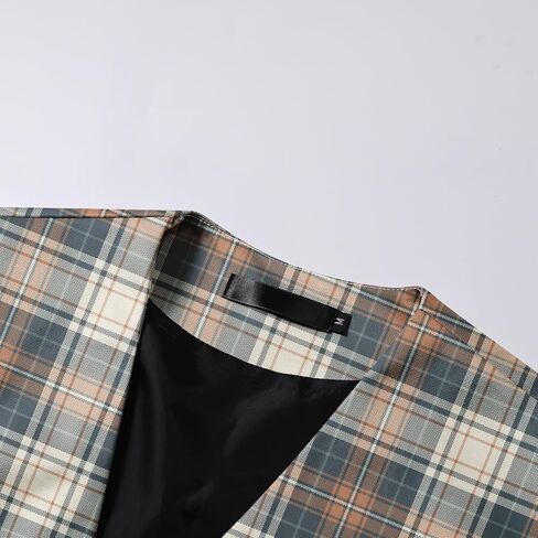 Allthemen Mens Suit Vest Business Plaid Dress Vest in Saudi Arabia