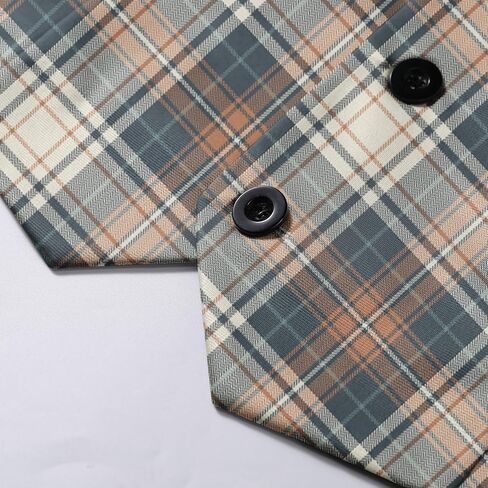 Allthemen Mens Suit Vest Business Plaid Dress Vest in Saudi Arabia