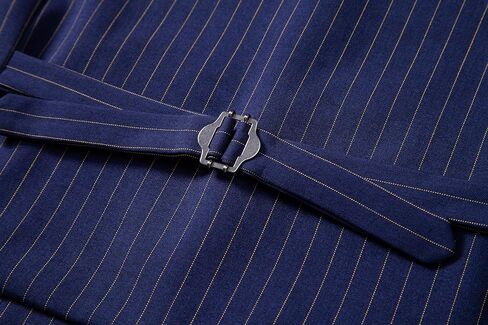 Mens Suit Vest Formal Casual Dress Vest with 3 Pockets Business Wedding Pinstripe Tuxedo Waistcoat Vest for Men in Kuwait