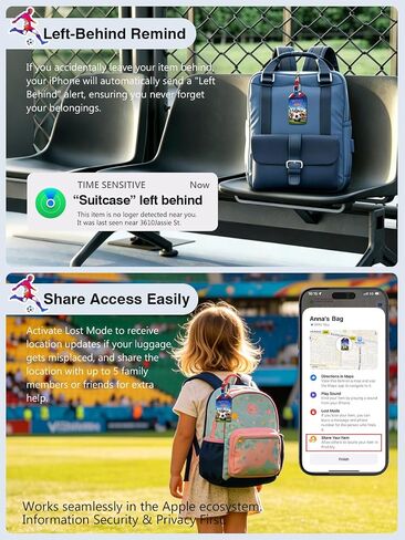 Luggage Tags Built-in Anti-Loss Tracker, Luxury Leather Luggage Tags for Suitcase, Travel Bags, Backpacks, Travel Organizer for Lost Baggage Prevention (Landmark) in Kuwait