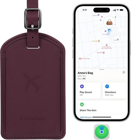 Luggage Tags Built-in Anti-Loss Tracker, Luxury Leather Luggage Tags for Suitcase, Travel Bags, Backpacks, Travel Organizer for Lost Baggage Prevention (Landmark) in Kuwait