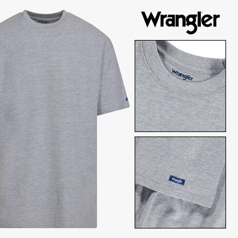 Wrangler Big and Tall T-Shirts for Men, 3 Pack Cotton Men Big and Tall T Shirt, Relaxed Fit Mens Tees in Kuwait