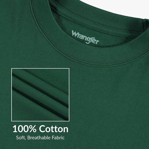 Wrangler Big and Tall T-Shirts for Men, 3 Pack Cotton Men Big and Tall T Shirt, Relaxed Fit Mens Tees in Kuwait