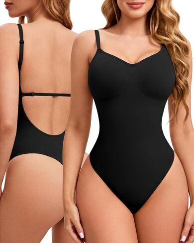Backless Thong Shapewear for Women with Tummy Control, Seamless Sculpting Bodysuit for Daily and Workouts in Saudi Arabia