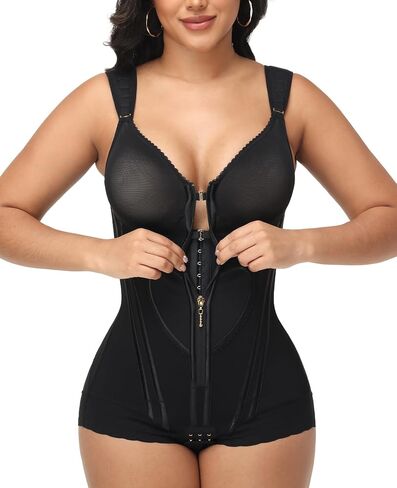 SHAPSHE Fajas Colombianas Moldeadoras Body Shaper with Bra Stage 2 3 Post Surgery High Compression Garment Steel Bones in Kuwait
