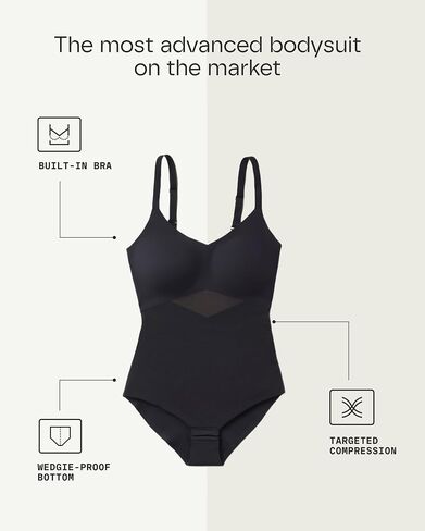 HONEYLOVE Cami Bodysuit with Built-In Bra - High Compression Shapewear for Women in Kuwait