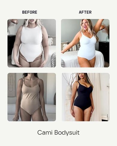 HONEYLOVE Cami Bodysuit with Built-In Bra - High Compression Shapewear for Women in Kuwait