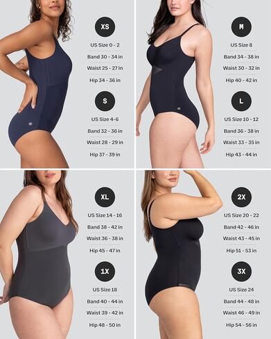 HONEYLOVE Cami Bodysuit with Built-In Bra - High Compression Shapewear for Women in Kuwait