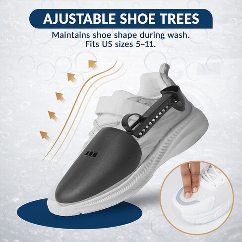 XL Tennis Shoe Washing Machine Bag with Magnetic Zipper Protection │ Reusable Laundry Shoe Cleaning Bag for Sneakers - Deep Cleans Without Damage │ Washer & Dryer Safe │ 7 in 1 Essential Wash Bundle in Kuwait