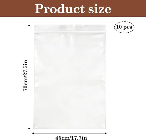 Klmnop 10 Pack Tall Boot Storage Bags for Travel & Home, Portable Resealable Dust Proof Boot Bags for Women and Men Cowboy Boots, Shoe Clothing, 17.7x27.5 Inches(Clear) in Kuwait