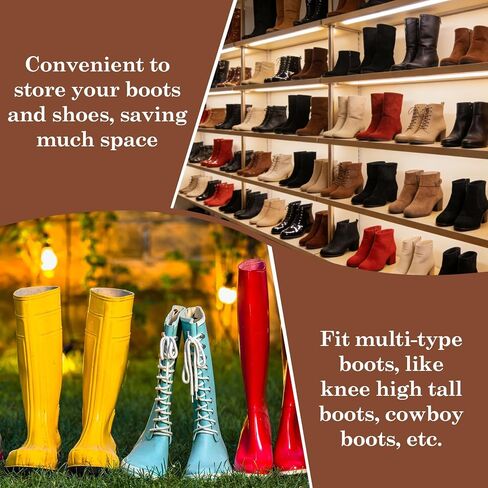 Klmnop 10 Pack Tall Boot Storage Bags for Travel & Home, Portable Resealable Dust Proof Boot Bags for Women and Men Cowboy Boots, Shoe Clothing, 17.7x27.5 Inches(Clear) in Kuwait