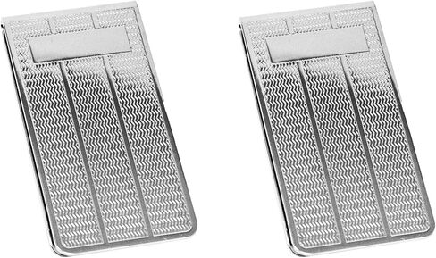 Set of 2 Chrome-Plated Stainless Steel Money Clips in Silver (Bronze Victorian Scroll) in Kuwait