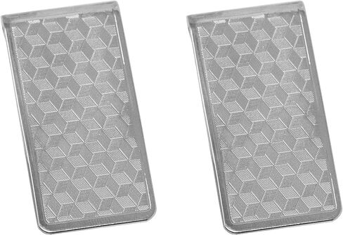 Set of 2 Chrome-Plated Stainless Steel Money Clips in Silver (Bronze Victorian Scroll) in Kuwait