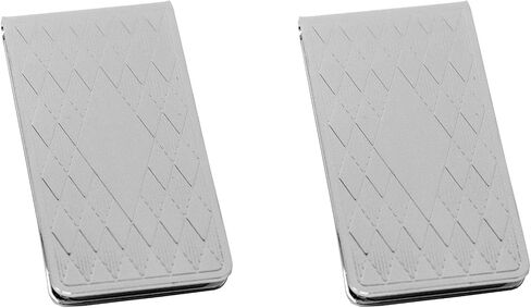 Set of 2 Chrome-Plated Stainless Steel Money Clips in Silver (Bronze Victorian Scroll) in Kuwait