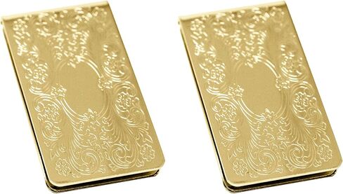 Set of 2 Chrome-Plated Stainless Steel Money Clips in Silver (Bronze Victorian Scroll) in Kuwait