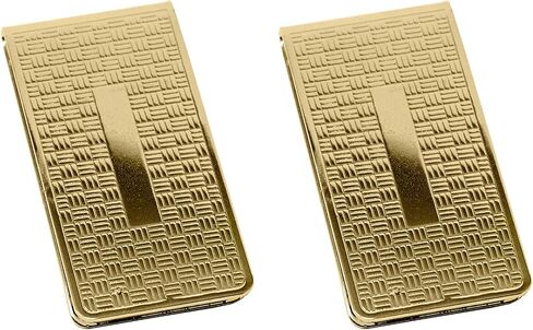 Set of 2 Chrome-Plated Stainless Steel Money Clips in Silver (Bronze Victorian Scroll) in Kuwait