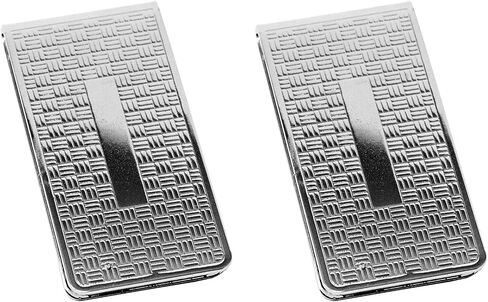 Set of 2 Chrome-Plated Stainless Steel Money Clips in Silver (Bronze Victorian Scroll) in Kuwait