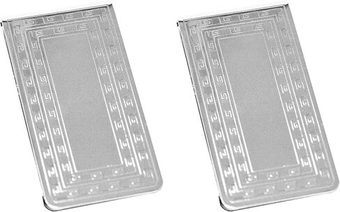 Set of 2 Chrome-Plated Stainless Steel Money Clips in Silver (Bronze Victorian Scroll) in Kuwait