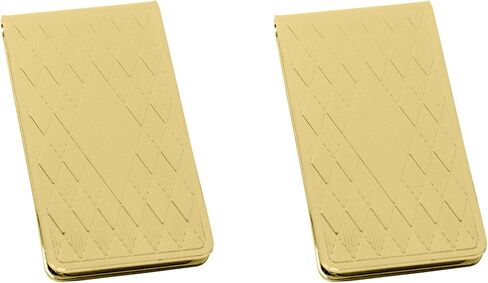 Set of 2 Chrome-Plated Stainless Steel Money Clips in Silver (Bronze Victorian Scroll) in Kuwait