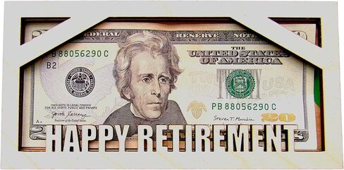 Personalized Happy Retirement Money Holder - Cash Gift Holder - Custom Message Gift - Retirement Party in Kuwait